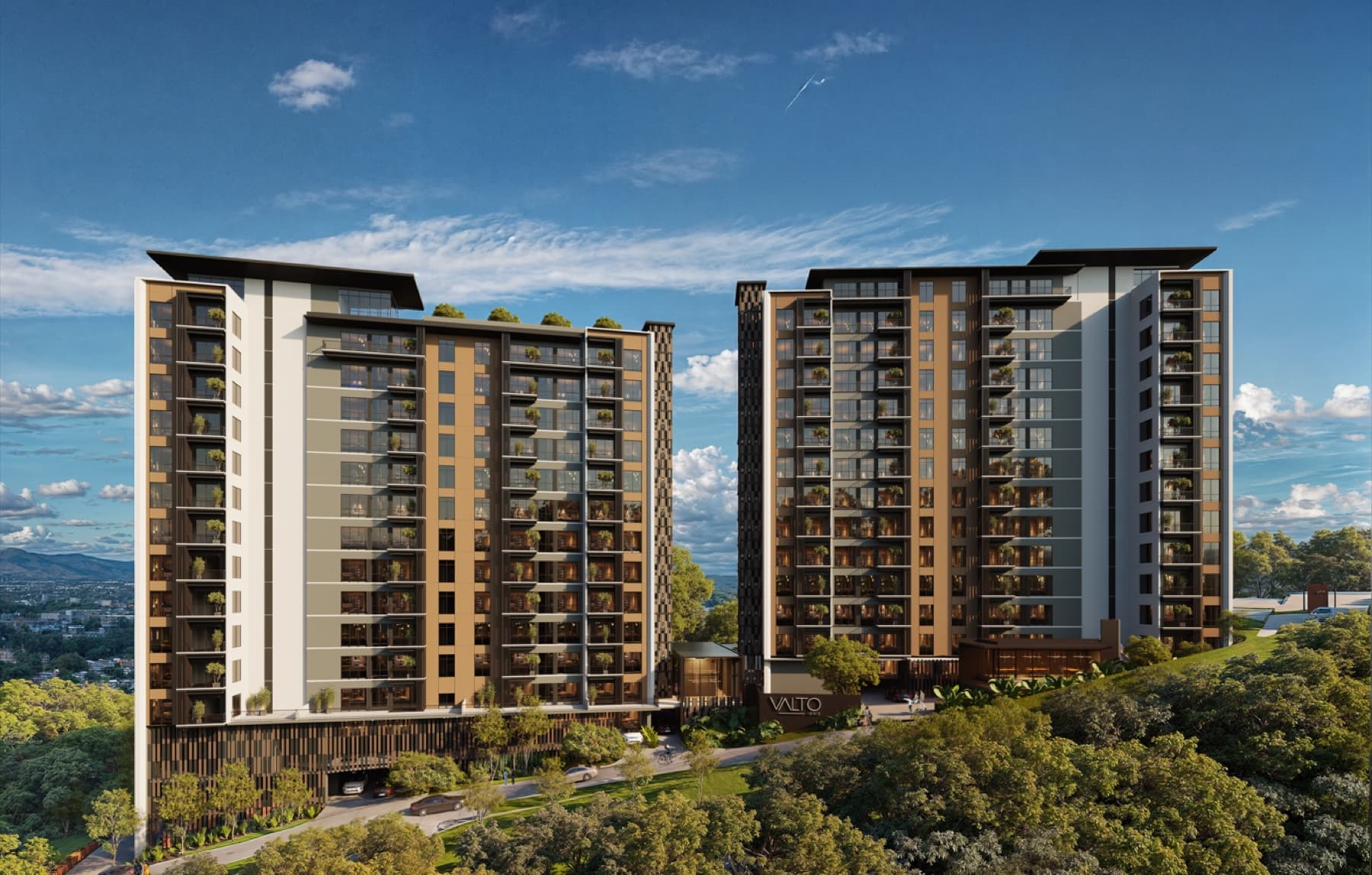 Vista arquitectónica de Valto Ignis, San Salvador